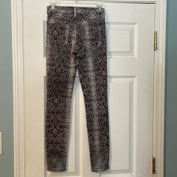 $5 for $25 Hudson Jeans Barbara High Rise Super Skinny Python Print size 24 - Picture 4 of 11